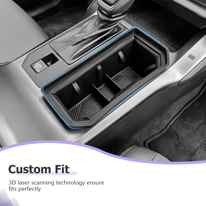 LUWU 2026 RAV 4 Center Console Cup Holder Compatible with 2026 RAV 4 Premium TPE Cup Holder Hidden Secondary Storage Box Spill-Proof, Easy Install & Clean, Black Interior Accessories