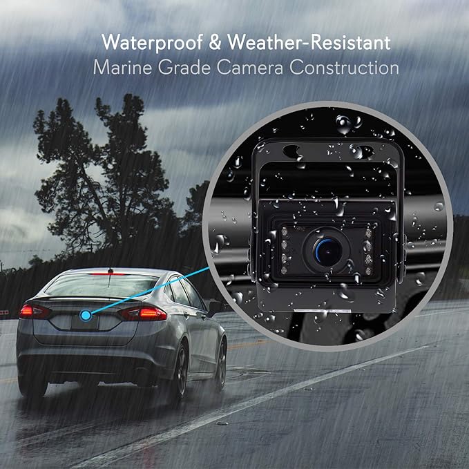 Pyle Rear View Backup Camera System - Waterproof Mini Parking Reverse License Car Vehicle Rearview Back Up w/ 656x492p 480 TVL Resolution, Night Vision, Tilt-Adjustable Angle, Universal Mount PLCM27