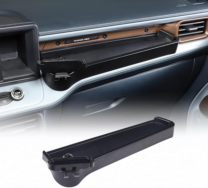 CHEAYAR Dashboard Storage Box Fit for Ford Maverick 2022, ABS Dash Panel Tray Organizer, Dash Tray Phone Holder Mount with Storage Box, Dash Center Console Table Storage Tray (Co-Pilot-Type B)