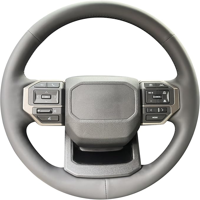 MEWANT Hand Stitch Steering Wheel Cover for Toyota Land Cruiser 2024-2026, Custom Fit DIY Wrap Interior Accessories