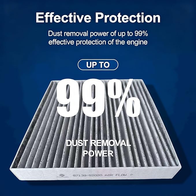 87139-52020 Premium Cabin Air Filter with Activated Carbon, for Select Jaguar Land Rover Lexus Toyota Models