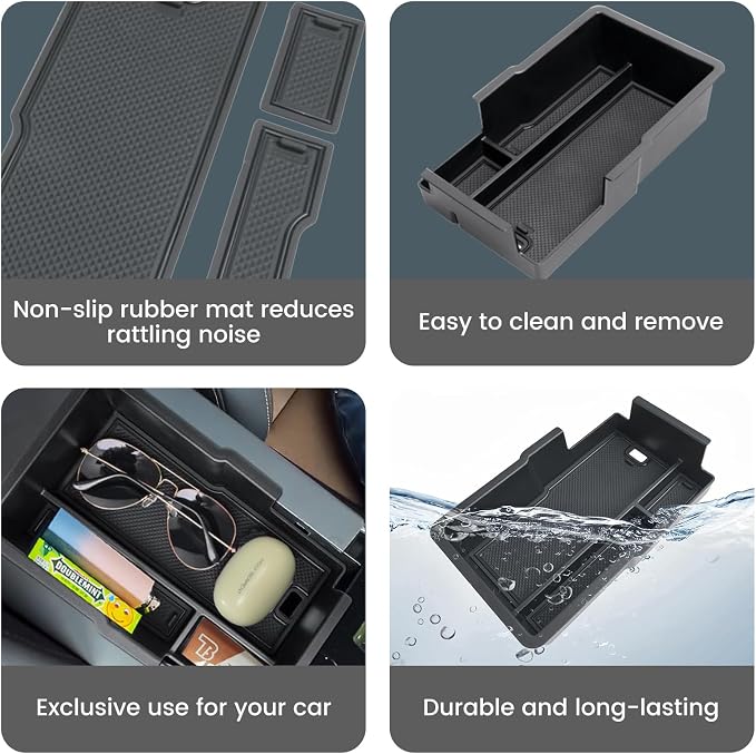 Center Console Organizer Compatible with [2PACK Not EV] 2025 2026 Chevy Equinox Console Organizer Tray, for 2026 2025 Chevy Equinox [LT/RS/ACTIV] Accessories Upper and Lower Console Tray