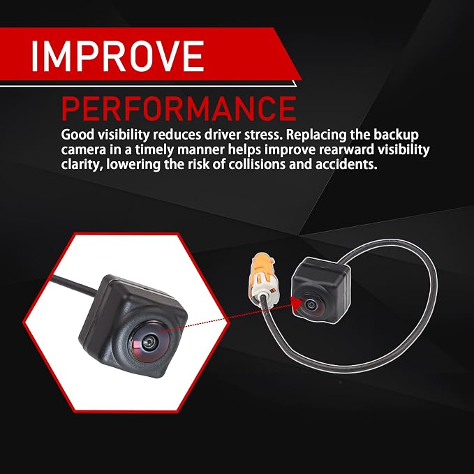 42861580 Car Rear View Backup Camera Compatible with 2023-2024 Chevrolet Chevy Malibu 1.5L 4Cyl Camera Reverse Parking Assist Installation Monitor System Replaces 84543080