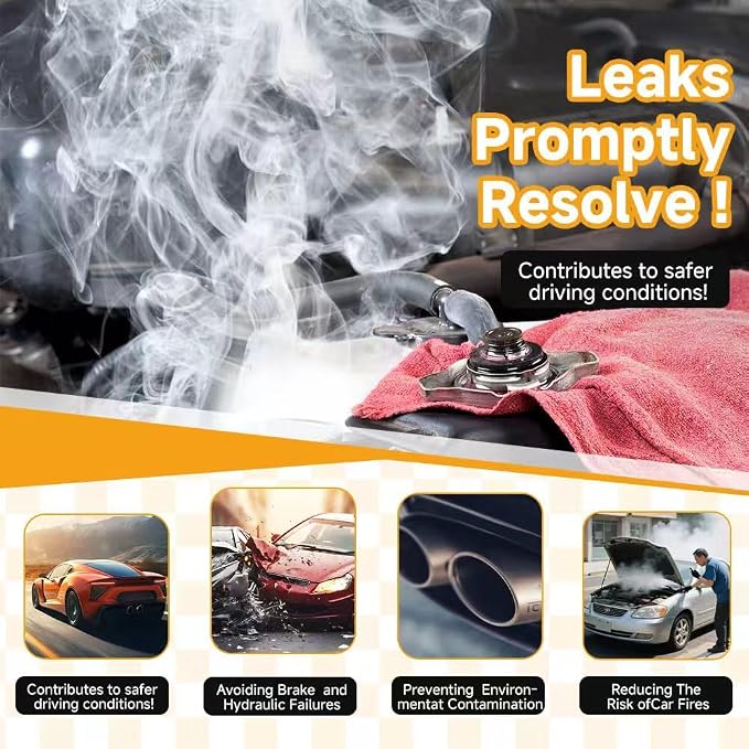 Solary Smoke Machine Automotive Tool - Fuel Leak Detectors Tester | Built-in Air Compressor Motor