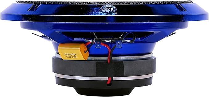 Audiopipe 8" Compression Horn Mid-Range Loudspeaker (APMB-828GH-BLU), 400W, Built-in Compression Horn Driver, Flat Steel Basket, 2-Way Coaxial, KSV Voice Coil, Grill, Sleek Candy Blue