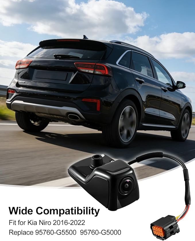 95760-G5500 Rear View Camera Fit for Kia NIRO 2016-2022, Backup Camera Replaces 95760G5000 95760-G5000 95760G5500, 170-Degree Wide-Angle Lens Park Assist Camera