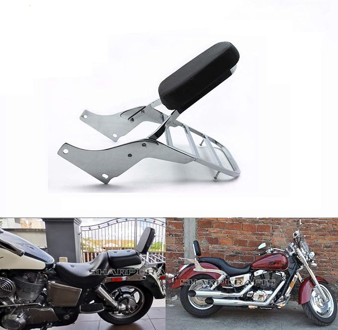 Backrest Sissy Bar + Luggage Rack for Honda Shadow VT 1100 Sabre 1100 ACE VT1100 1995-2007