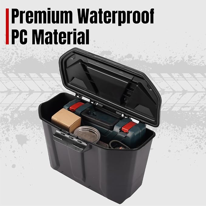 A & UTV PRO Under Seat Storage Bin for Can Am Defender, Under Seat Waterproof Storage Box Accessories for Can Am Defender Max HD10 HD9 HD8 HD5 2016-2025, Replace #715003314