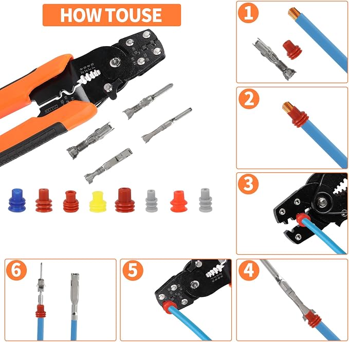 26Type Pin Connectors Kit with Crimping Pliers,827pcs Automotive Car Electrical Wire Pins 1/1.5/1.8/2.2/2.8/3.5mm Non Insulated Wire Terminal Pin Kit.