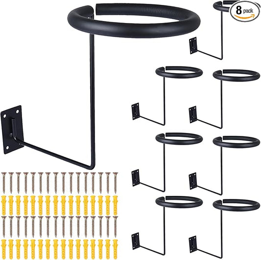 Toolly Wall-Mounted Motorcycle Accessories Helmet Holder Metals Hanger Multifunctional Helmet Rack with Sponge Tubes and Expansion Screws