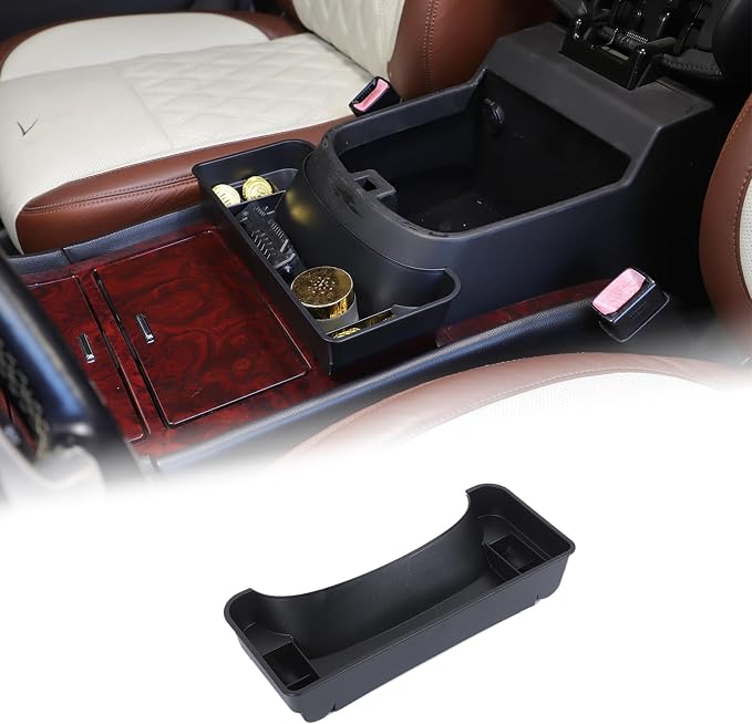Front Center Console Armrest Hanging Box Compatible with Cadillac Escalade 2007-2014, ABS Center Console Organizer Tray Armrest Storage Accessories