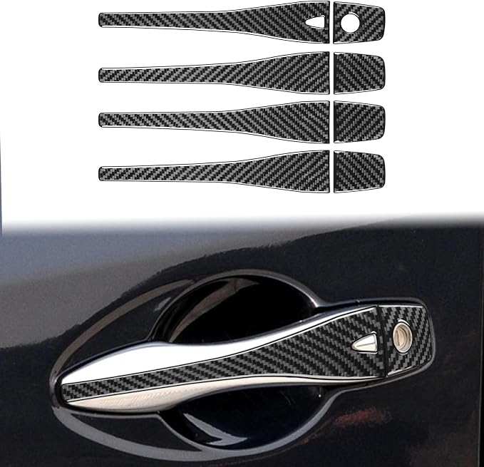 Soft Real Carbon Fiber Compatible with Nissan Altima 2013 2014 2015 2016 2017 2018 Interior Accessories Door Handle Decal Car Exterior Trim