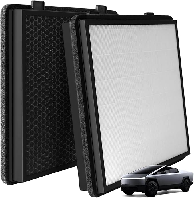 HEPA Air Filter for Tesla Cybertruck Cabin Air Filter Replacement with Activated Carbon Cybertruck Accessories, 1 Pack