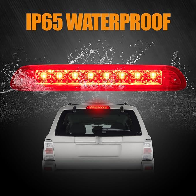 Third 3rd Brake Light LED for 2001-2007 Ford Escape, High Mount Rear Brake Lights Assembly for 05 06 07 Mercury Mariner, Waterproof Center Cab Lamp Stop Light (Red)