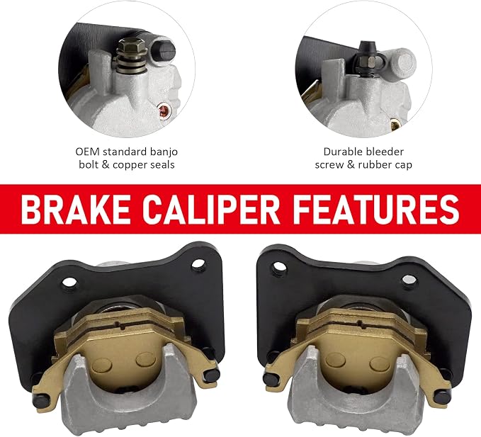 M MATI Front Brake Caliper for Arctic Cat Textron 250 300 DVX Alterra 2006-2022 Prowler 500 2017-2022 3306-193 3306-192 3303-921 3304-313