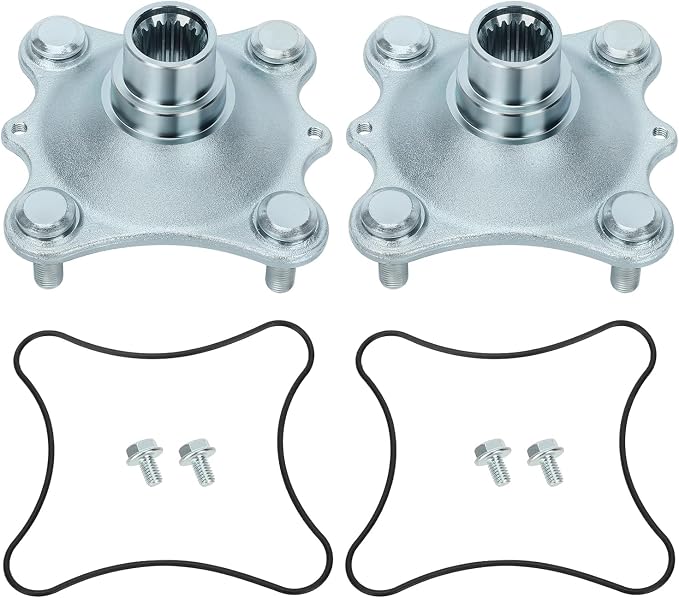 Front Wheel Hub 2 Set for Honda FourTrax 300 1988-2000 Rancher 350 2000-2006 Foreman 400 Rancher 400 Foreman 450 (Only for 4x4 edition)