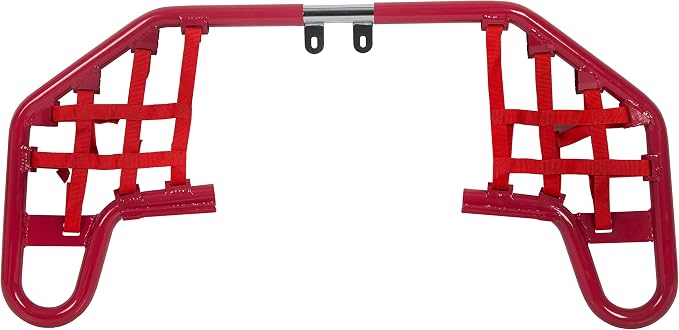 ALMULOO Nerf Bar W/Nets Compatible with 1987-2004 Yamaha Warrior 350 YFM350X Side Steps Aluminium Steel Cloth Powder Coated Chrome