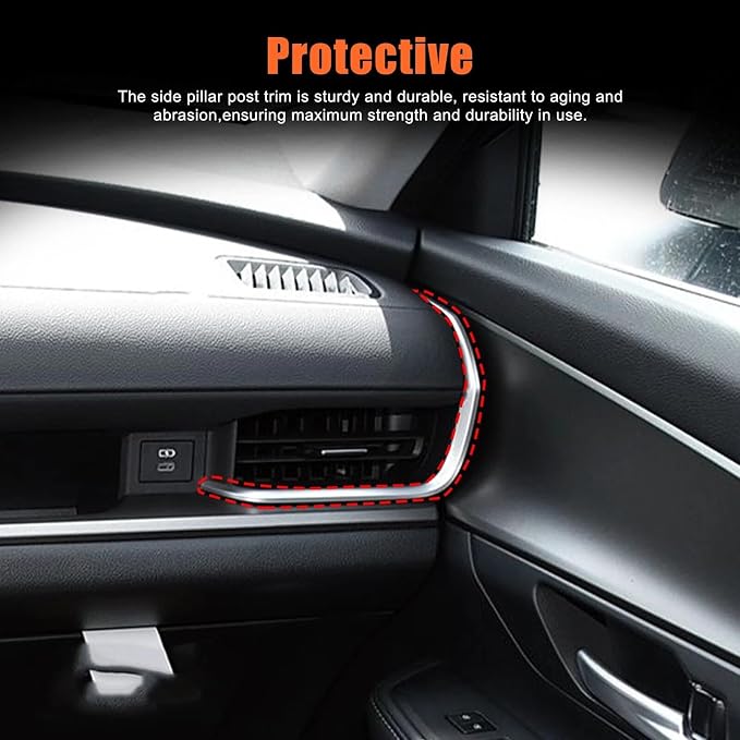 2Pcs Left and Right Outlet Lower Trim Cover Compatible with Toyota Grand Highlander 2024 2025 2026 Fit for 2024-2026 Grand Highlander ABS Accessories(Carbon Fiber)