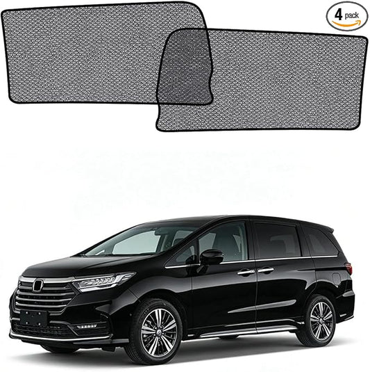 Car Window Shade for Honda Odyssey 2022-2025,2 Pack UV & Glare Protection, Breathable Privacy Screen, Insect & Bug Blocker Magnetic Mesh Side Rear Sun Shades for Baby Camping, Napping & Travel