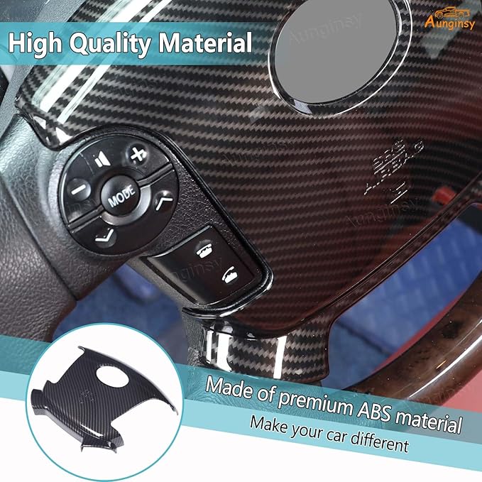 Aunginsy Central Control Steering Frame Trim Compatible with Toyota Tundra 2007-2013 Pickup Truck Center Console Steering Panel Protection Cover Decorative Sticker ABS Interior Accessories