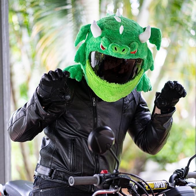 MotoLoot Helmet Cover for Motorcycle Helmet, Fun Rides and Gifts (Cover Only. Helmet Not Included) - Dragon