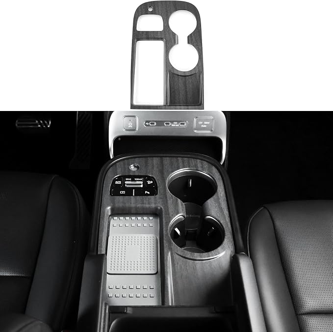 YOUTOOCAR Gear Shift Panel Cover Compatible with Hyundai IONIQ 9 Accessories (Wood Grain)