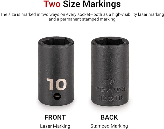 TEKTON 1/4 Inch Drive Impact Socket Set, 58-Piece | SID90205