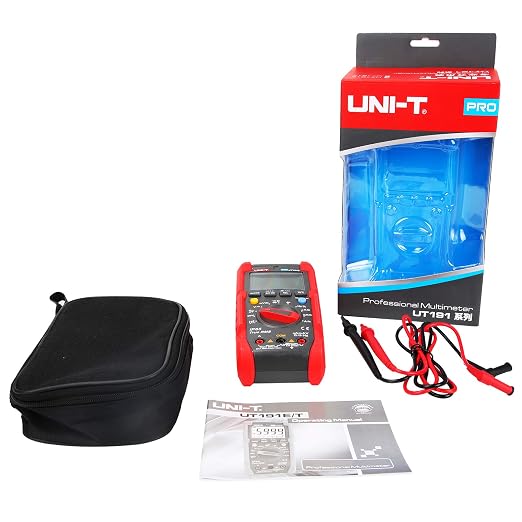 UNI-T Industrial Digital Multimeter UT191E (IP65, 2M Drop Test) True RMS 6000 Counts ACV LPF ACV Peak Hold AC DC Voltage Current LOZ ACV Resistance Capacitance Frequency Duty Cycle Auto/Manual Range