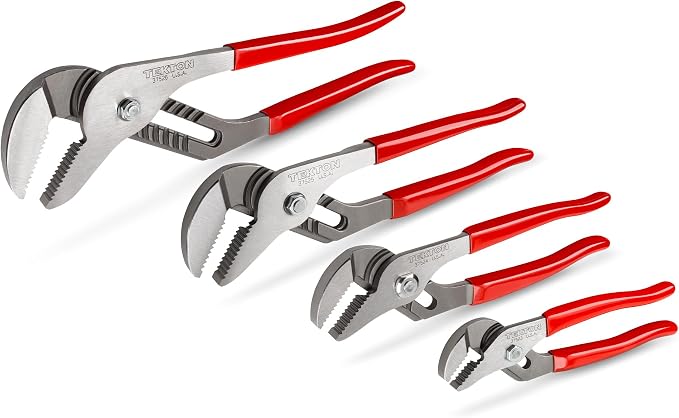 TEKTON Groove Joint Pliers Set, 4-Piece (7, 10, 13, 16 in.) | 90395 | Made in USA