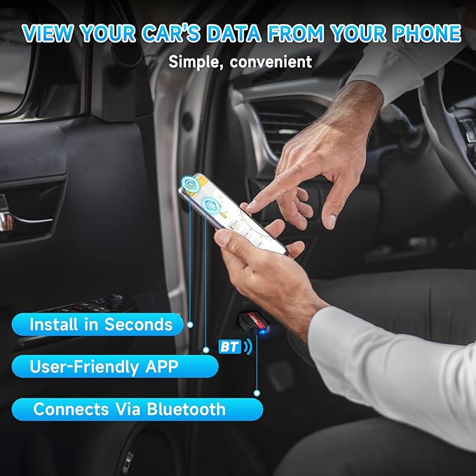 ANCEL BD500 and Storage Bag All System Bluetooth 5.0 OBD2 Scanner fit for VW Audi Seat Skoda Car Code Reader with ANCEL AD310 Vehicle OBD2 Scanner
