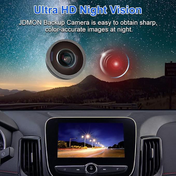 JDMON Backup Camera Replacement for Chrysler Pacifica 2017 2018 2019 2020 2021 2022 2023 Reverse Rear Park Assist Camera Replacement for 68227397AH 68227397AE 68227397AG
