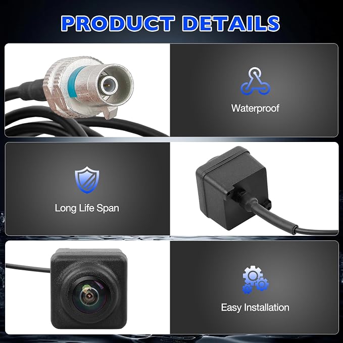 84586465 Rear View Backup Camera with Park Assist, Compatible with Chevy Colorado 2019-2022, Replaces 84583128 85163262 GM1960203, Weatherproof, Plug & Play