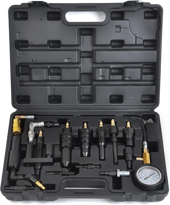 WINTOOLS Compatible for 1000 Psi Diesel Engine Compression Pressure Tester for Ford Cummins NAVISTAR Detroit