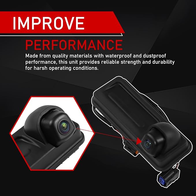99240-K0000 Car Rear View Backup Camera with Trunk Release Switch | Compatible with 2020-2022 Kia Soul, Replaces 99240K0000, Backup Reverse Park Assist, Rear View Tailgate Handle Assist Camera