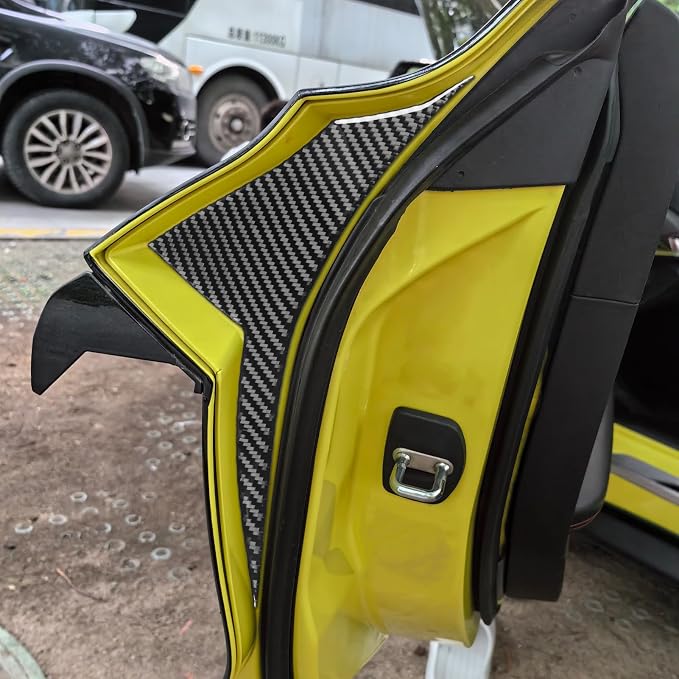 Real Carbon Fiber Side Door Panel Trim Compatible with Corvette C8 2020-2026, Interior Decor Sticker Accessories