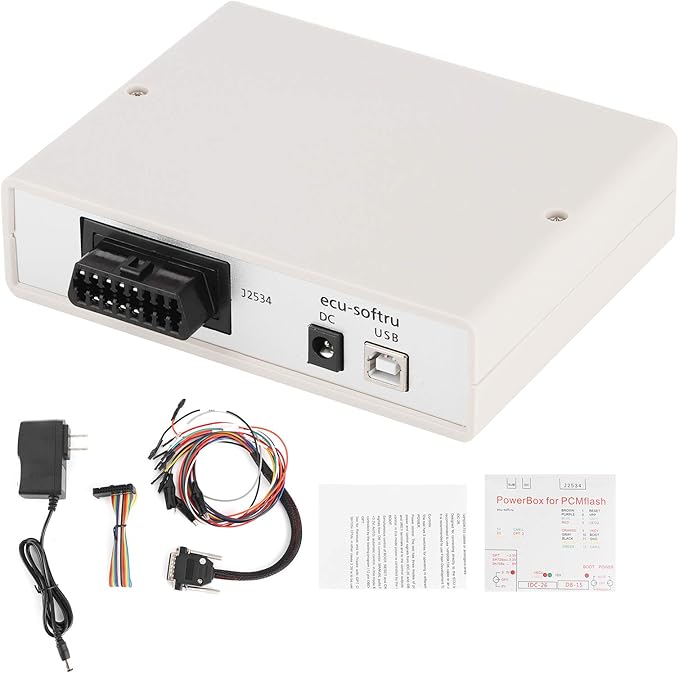 ECU Openport Power Box,ECU Power Box Flash with Full Adapters Compatible with JTAG Works ECU Openport US Plug 100-240V