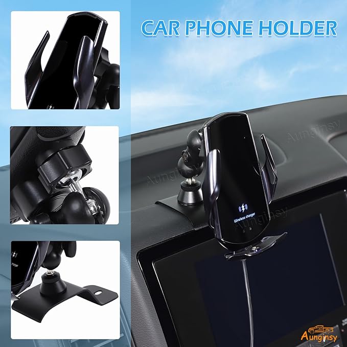 Aunginsy Car Phone Mount Compatible with Nissan Frontier 2022-2024 Center Console Phone Holder Dash Panel Mobile Phone Bracket Universal Cell Phone Navigation Stand Fit All Smart Phones Accessories