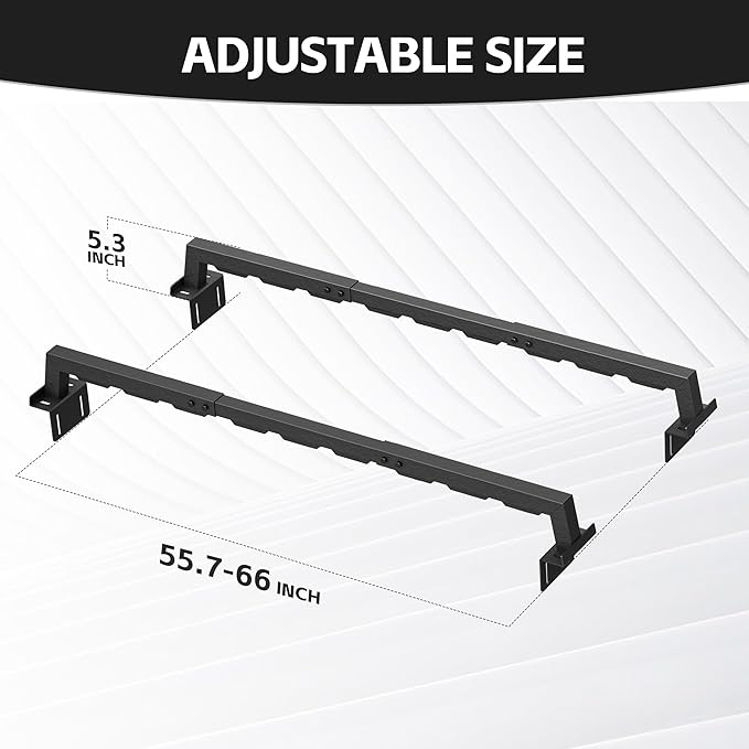 YZONA Truck Bed Rack with 2 Cross Bars Cargo Carrier Truck Rack Compatible with Silverado/Sierra/Ram/Ford F-Series/Tacoma/Tundra/Titan/Frontier/Colorado/Canyon/Gladiator JT, Ladder Cargo Rack
