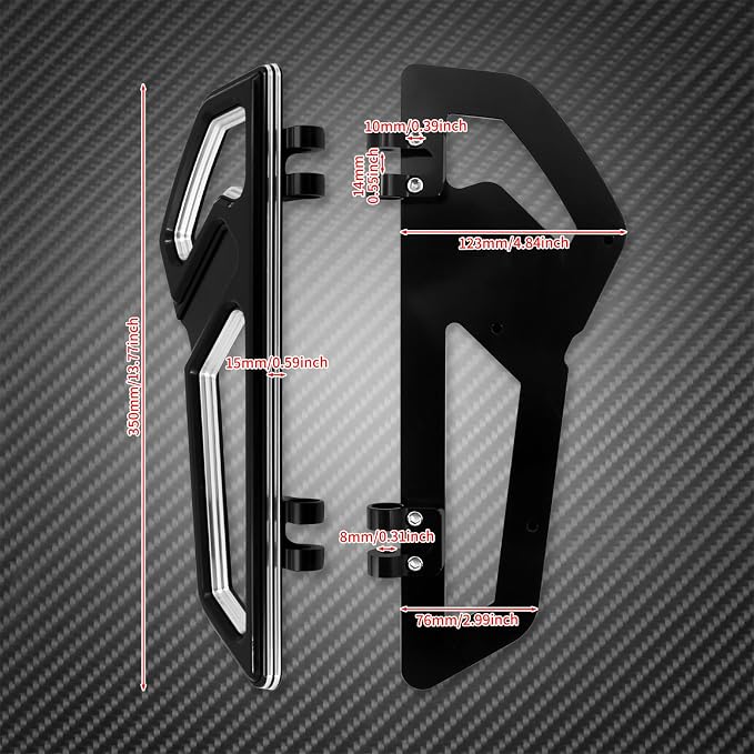 Driver Floorboards Rider Front Footboards Pedal Foot Peg Fit For Harley Touring Road King Road Glide Electra Glide Street Glide Softail Dyna Black base Chrome frame