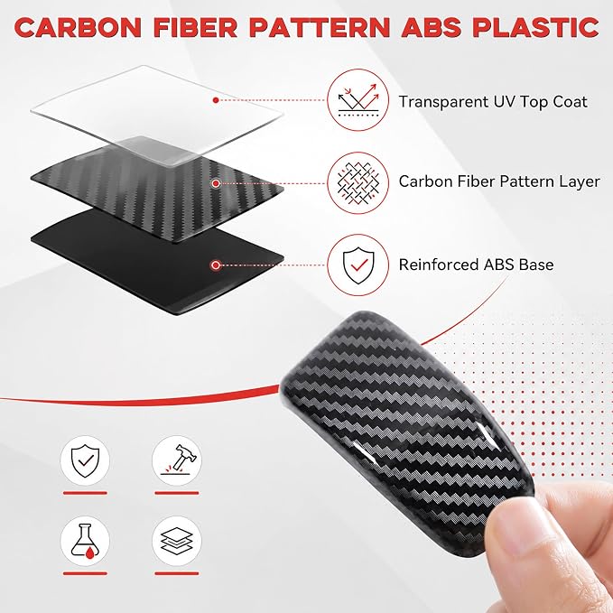 Carbon Fiber Interior Trim Kit Fit for Subaru Forester 2025-2026 | 5PCS fit for Premium Sport Limited, steering wheel cover, center console shift cup holder panel, gear shift knob overlays