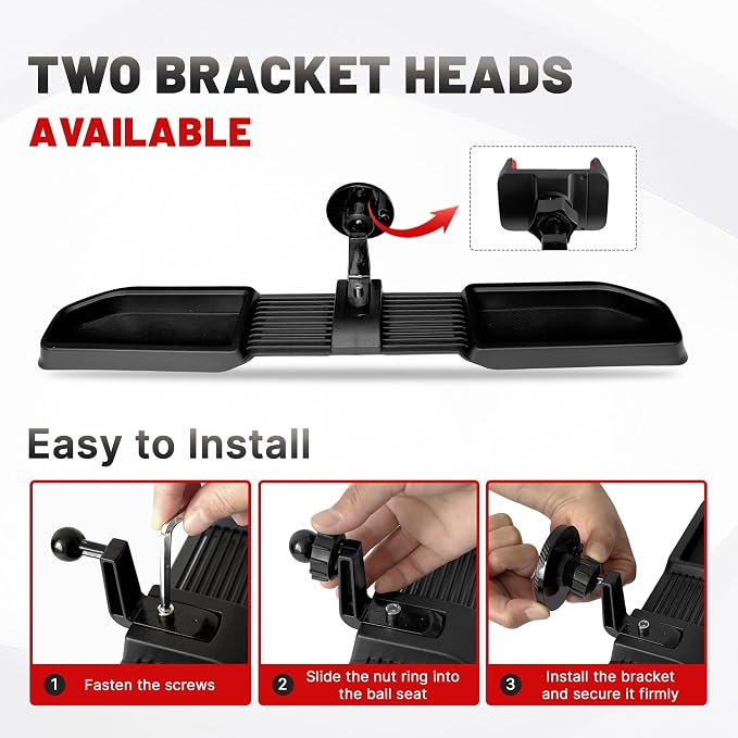 Dash Magnetic Phone Mount for 2024-2026 Jeep Wrangler JL JLU & Gladiator JT Accessories (NOT for 4XE), Multi-Mount 360° Rotating Phone Holder Dashboard Tray with Metal Rod