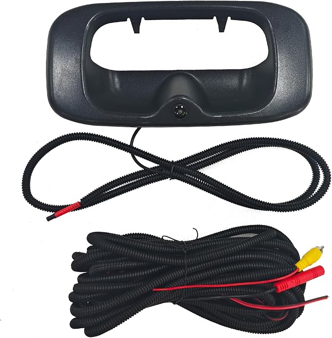 Tailgate Handle Backup Camera for Chevrolet Chevy Silverado GMC Sierra 1500 2500 3500 HD 1999-2006 Truck Pickups Rear Reverse View Backup Camera System Waterproof Guideline 12V Power Cable RCA Plug