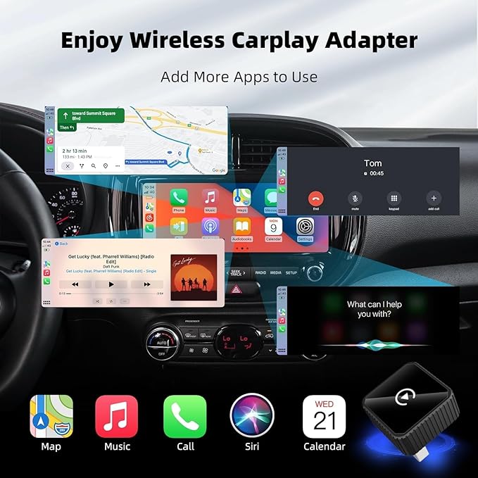 2026 Wireless CarPlay & Android Auto Adapter for iPhone & Android, 2-in-1 Mini Metal Dongle, Plug & Play Auto-Connect, Zero Latency Wireless Car Adapter for OEM Wired Radios (Slive)