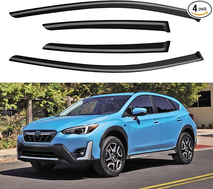 Window Visors Rain Guards for 2018-2023 Subaru Crosstrek & Subaru Impreza Hatchback 17-23, Out-Channel Window Vent Wind Deflectors Visors Shades