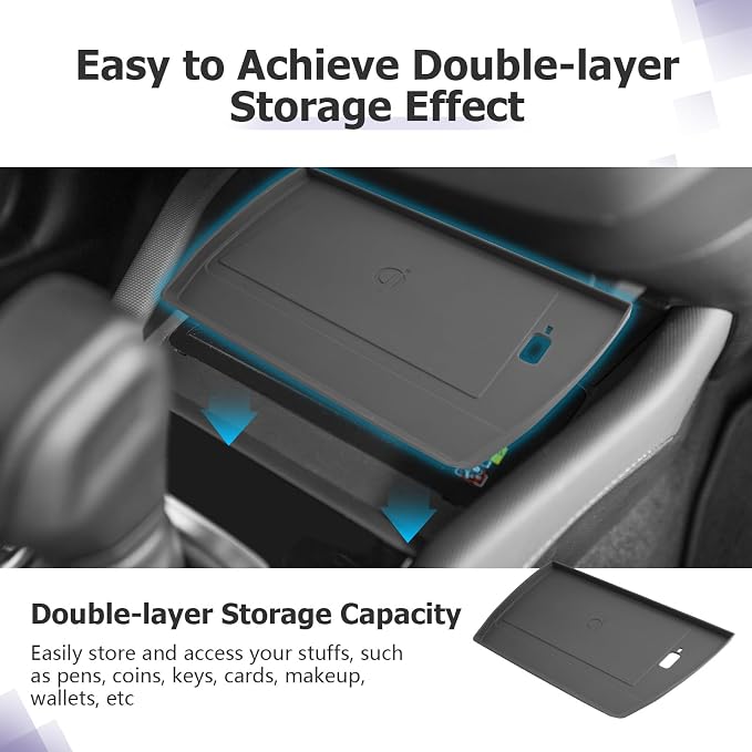 LUWU for 2025 2026 Subaru Forester Accessories Compatible with 2025 2026 Forester Wireless Charging Anti-Slip Mat - Center Console Cup Holder 2-Pack (Not for 2026 Touring/Wilderness/Premium)