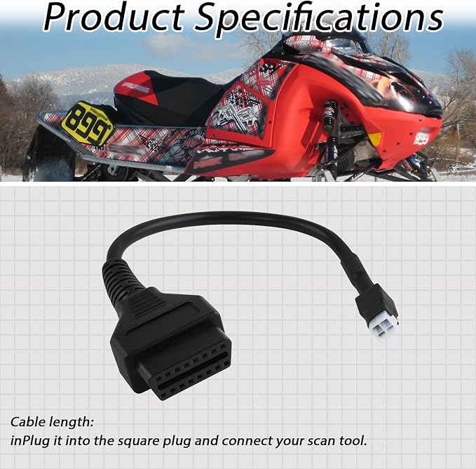 for Polaris FST Turbo Digitial Wrench obd2 Adapter Cable 2850077
