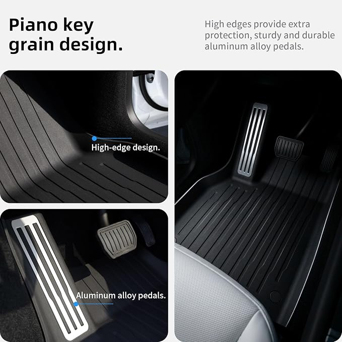 6 Pcs Liners for Tesla Model Y Juniper Accessories New 2025 2026(Not Fit Standard) All Weather Floor Mats Front Frunk Rear Trunk Mats Cargo Liner TPE Anti-Slip 5-Seater