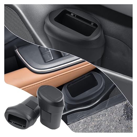 LUWU Car Trash Can for 2022-2024 2025 2026 Toyota Crown Waterproof ABS Material Auto Garbage Bin, Portable Door Mount Trash Bin with Lid, Interior Accessories for Crown 2026 2-Pack