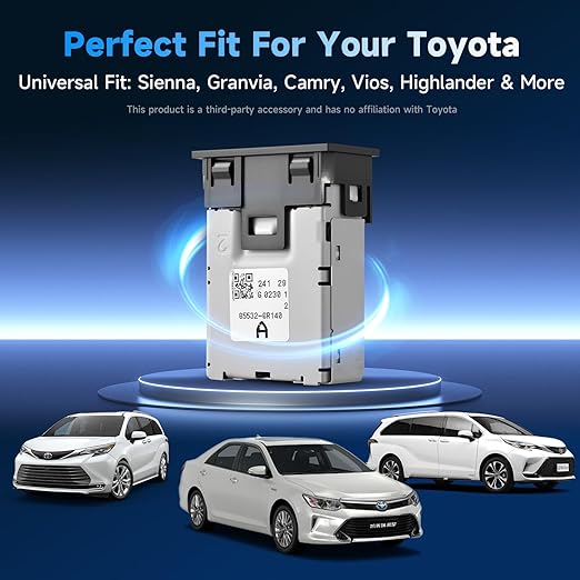 90W Car Charger USB c Dual Port Adapter Center Console Socket for Toyota Tacoma Fast Charging (Flat Type-C (45W)+Type-C (45W))