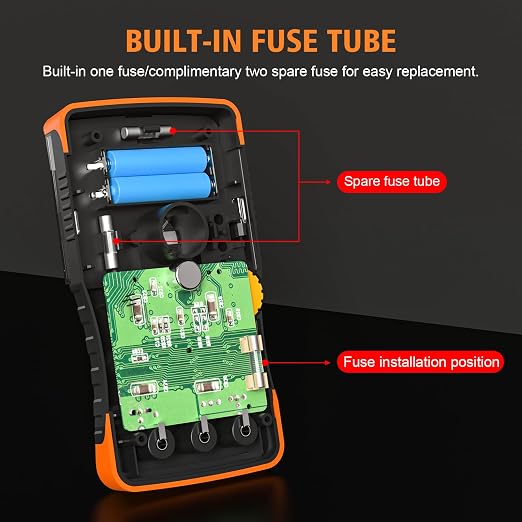 NJTY S471 Analog Pointer Multimeter, High Sensitivity Needle Meter for DC/AC Voltage Current Resistance Testing, Portable Battery and Load Tester with Built-in Fuses